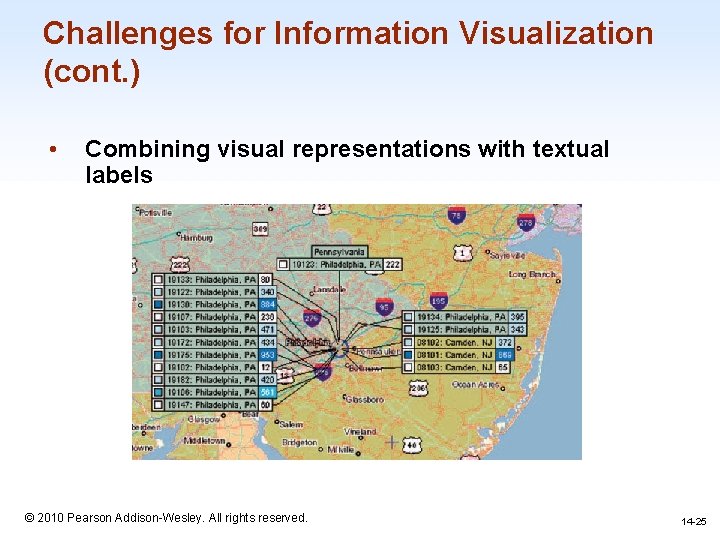 Challenges for Information Visualization (cont. ) • Combining visual representations with textual labels 1