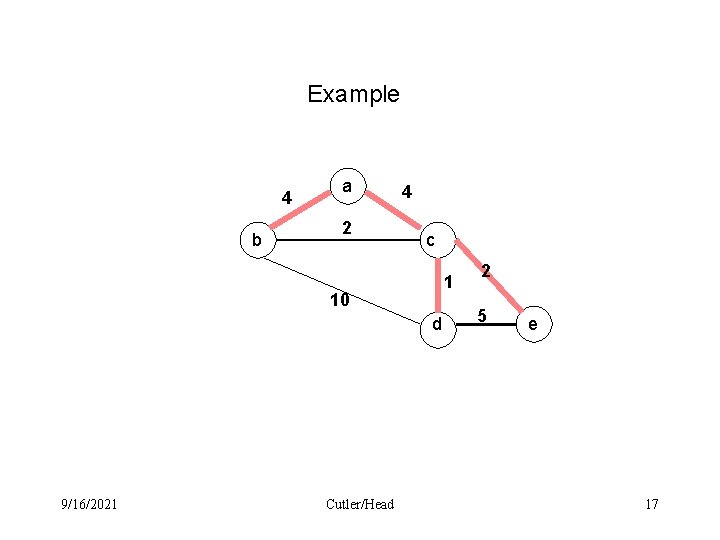 Example 4 b a 2 4 c 1 10 d 9/16/2021 Cutler/Head 2 5