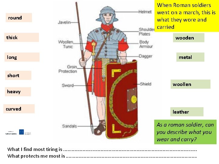 round When Roman soldiers went on a march, this is what they wore and