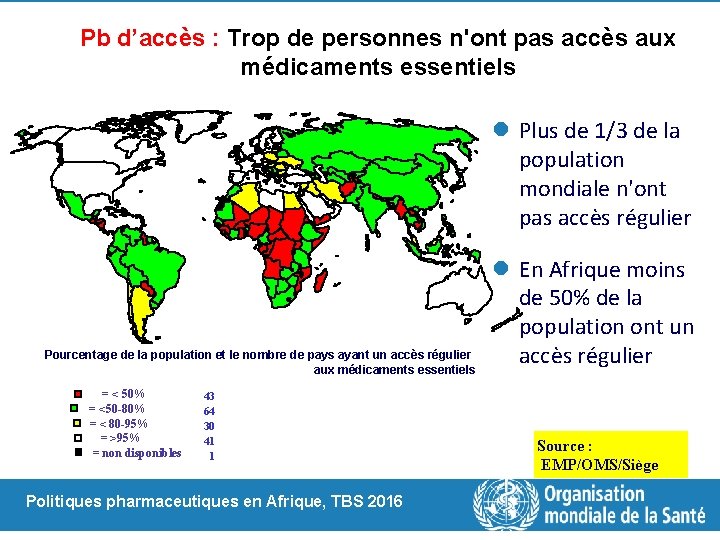 Pb d’accès : Trop de personnes n'ont pas accès aux médicaments essentiels l Plus