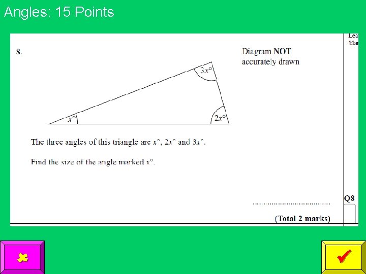 Angles: 15 Points 