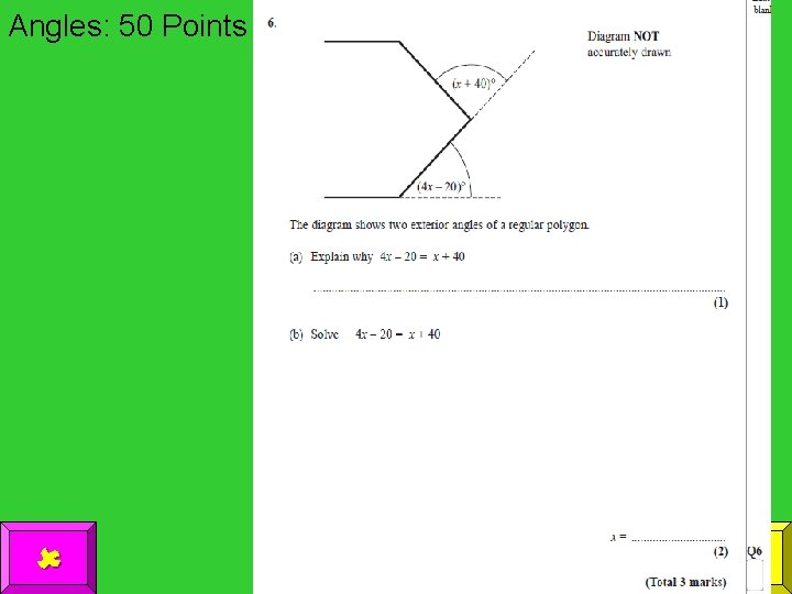 Angles: 50 Points 