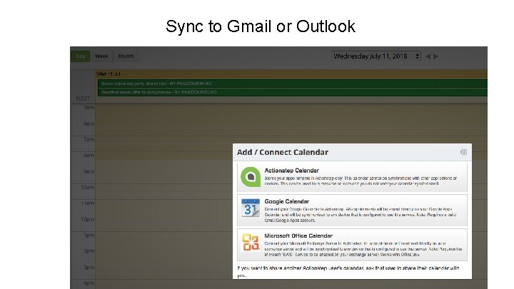 Sync to Gmail or Outlook 