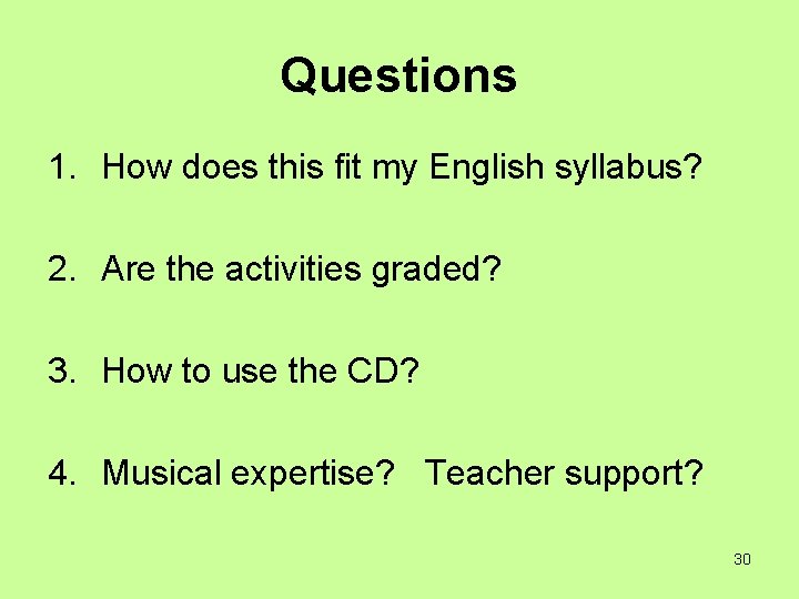 Questions 1. How does this fit my English syllabus? 2. Are the activities graded?