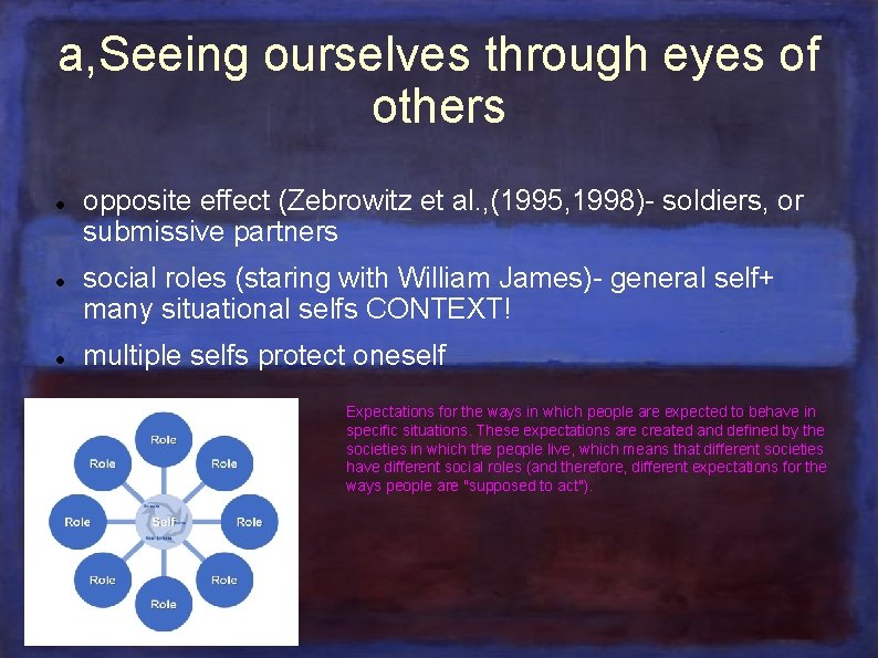 a, Seeing ourselves through eyes of others opposite effect (Zebrowitz et al. , (1995,