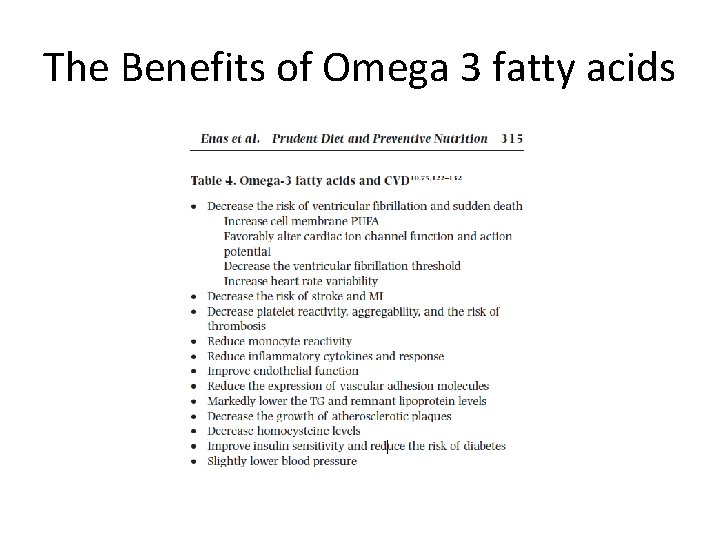 The Benefits of Omega 3 fatty acids 