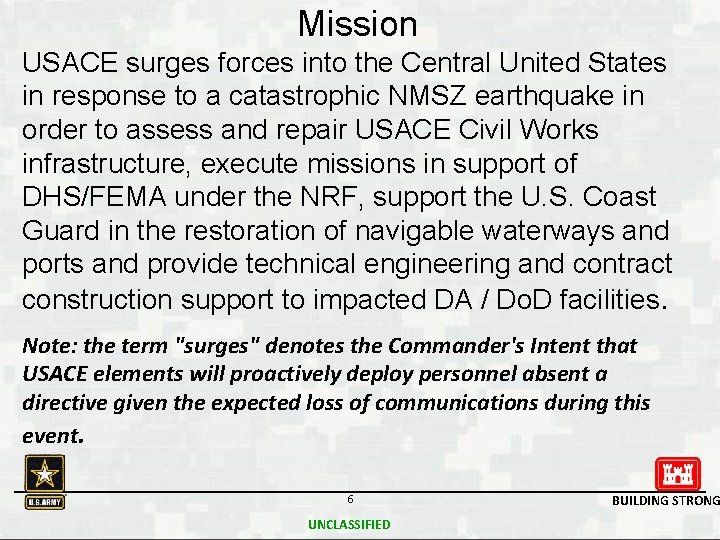 Mission USACE surges forces into the Central United States in response to a catastrophic