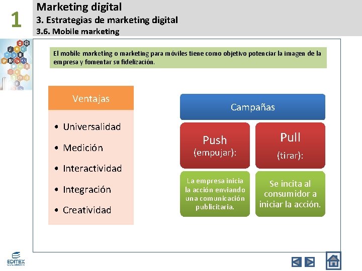 1 Marketing digital 3. Estrategias de marketing digital 3. 6. Mobile marketing El mobile