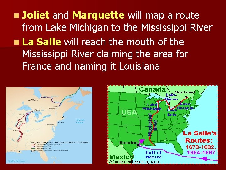 n Joliet and Marquette will map a route from Lake Michigan to the Mississippi