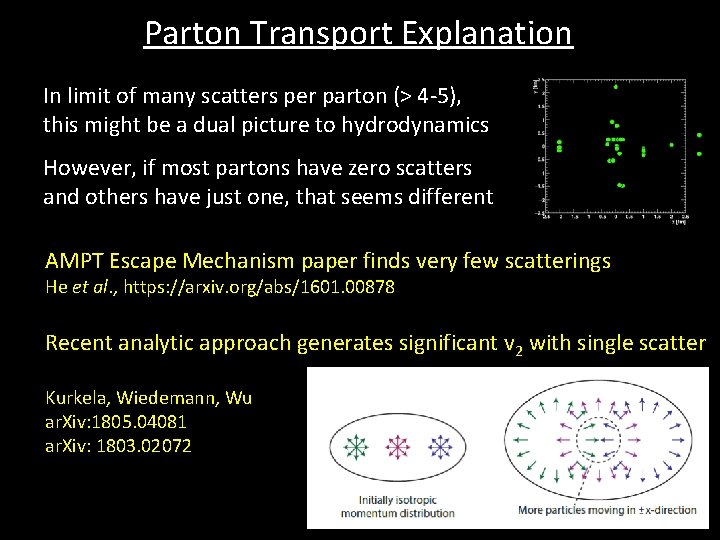 Parton Transport Explanation In limit of many scatters per parton (> 4 -5), this