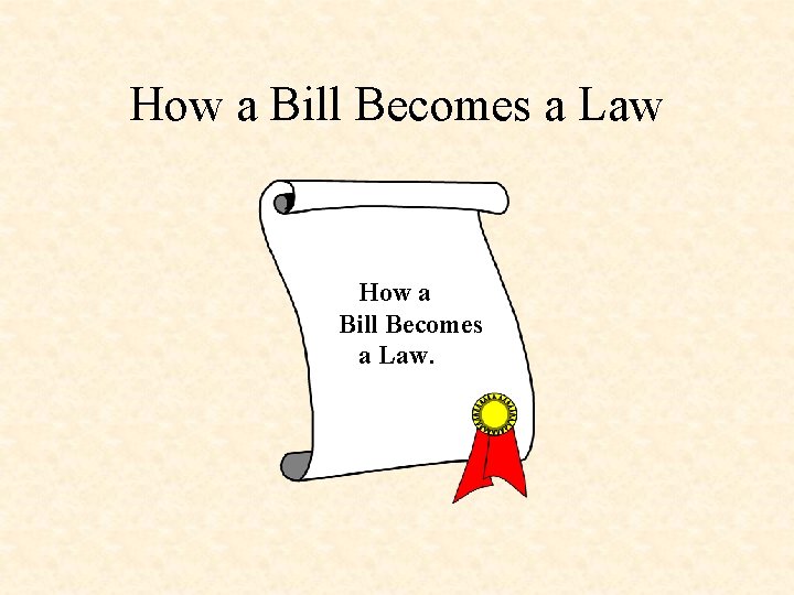 How a Bill Becomes a Law. 