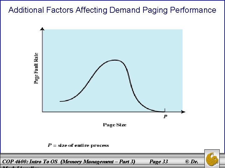 Additional Factors Affecting Demand Paging Performance COP 4600: Intro To OS (Memory Management –