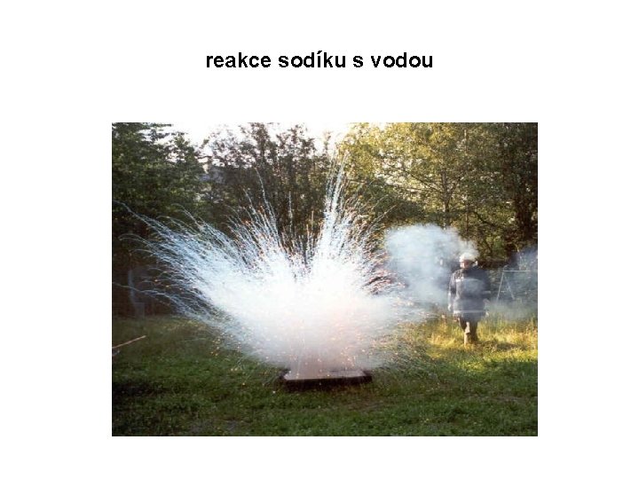 reakce sodíku s vodou 