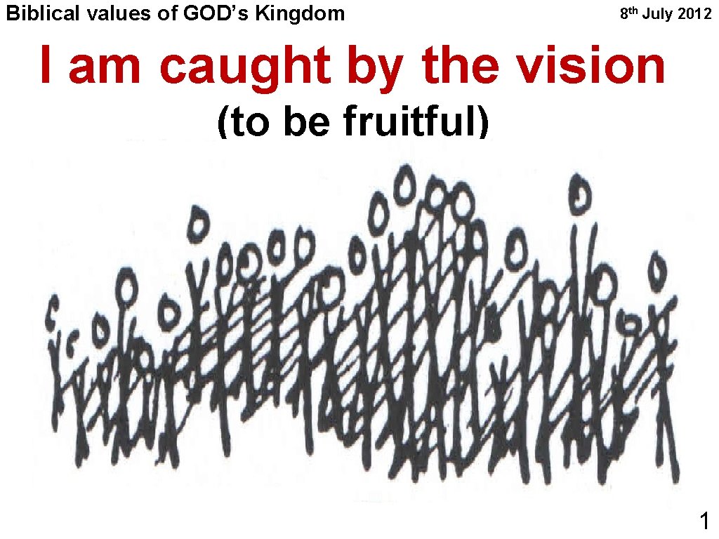 Biblical values of GOD’s Kingdom 8 th July 2012 I am caught by the