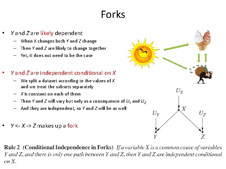 Forks • Y and Z are likely dependent – When X changes both Y