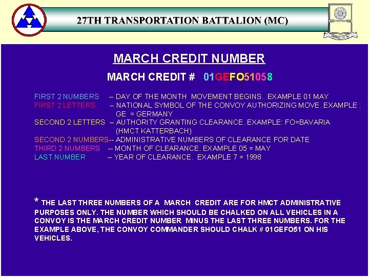 MARCH CREDIT NUMBER MARCH CREDIT # 01 GEFO 51058 FIRST 2 NUMBERS FIRST 2