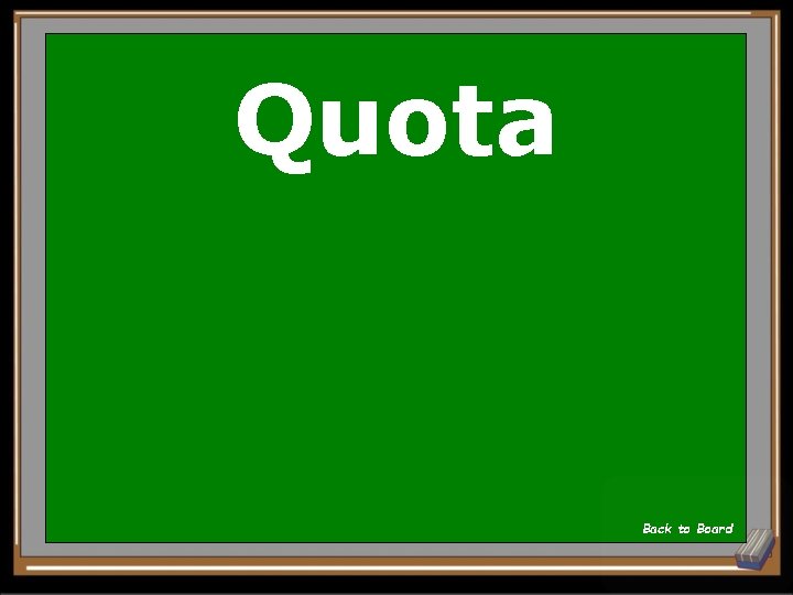 Quota Back to Board 
