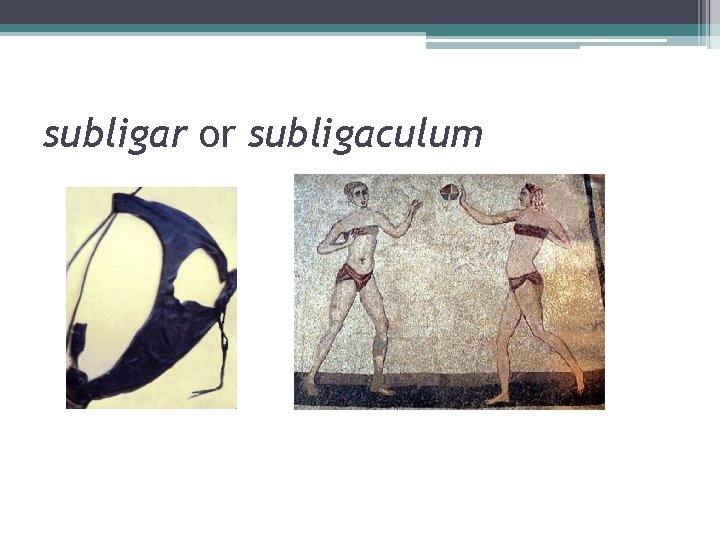 subligar or subligaculum 