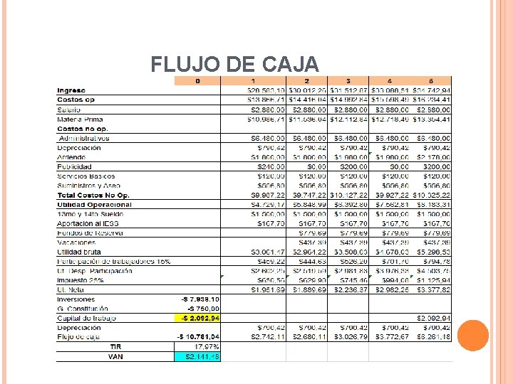 FLUJO DE CAJA 