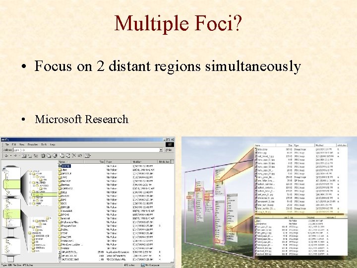 Multiple Foci? • Focus on 2 distant regions simultaneously • Microsoft Research 