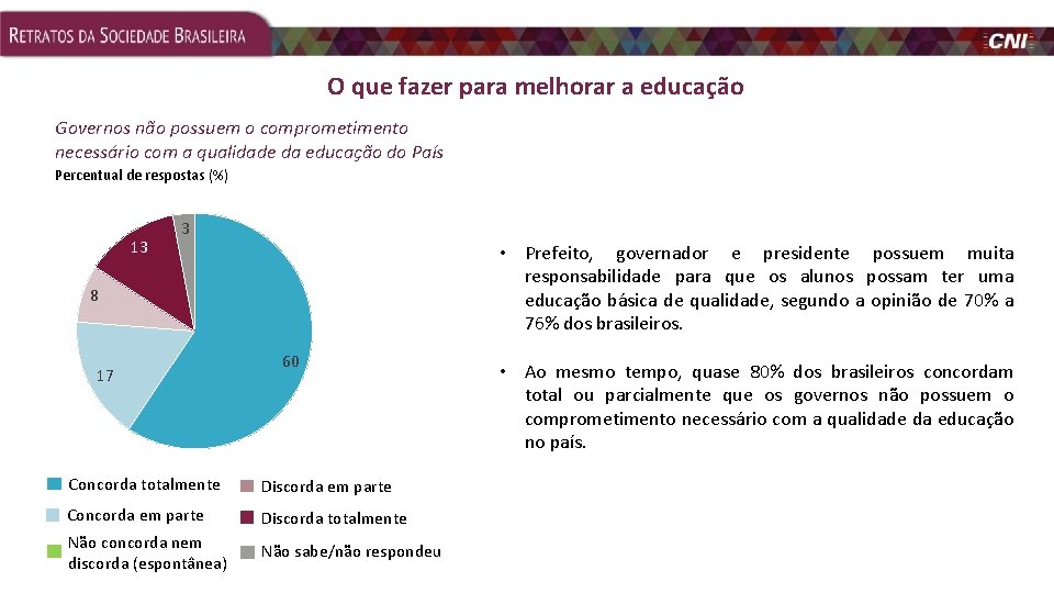 O que fazer para melhorar a educação Governos não possuem o comprometimento necessário com