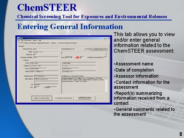 Chem STEER Overview Chemical Screening Tool for Exposures