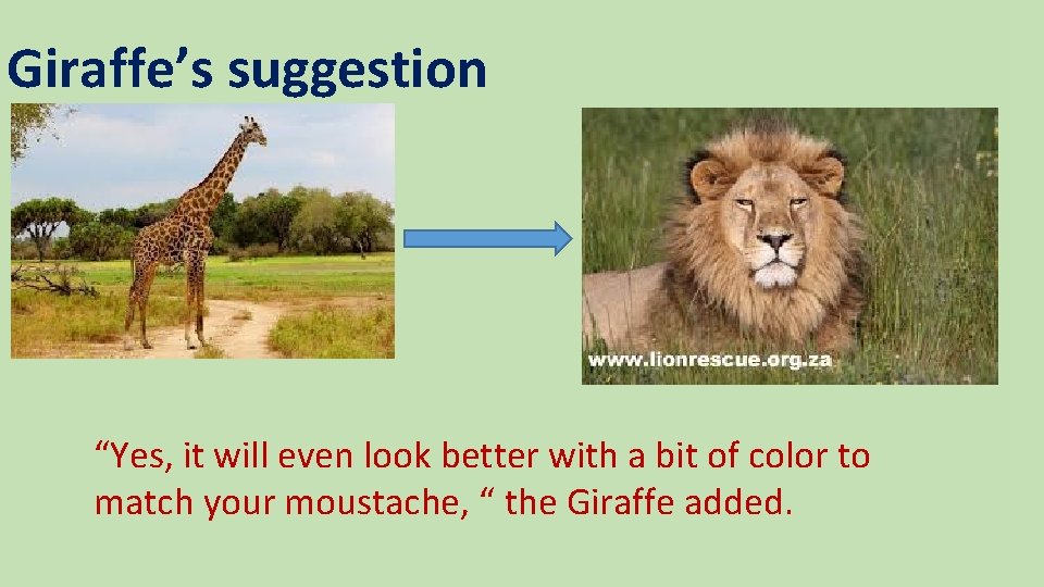 Giraffe’s suggestion “Yes, it will even look better with a bit of color to