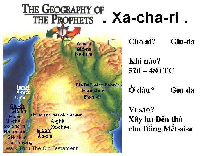 . Xa-cha-ri. A-sy-ri Giô-na Na-hum Israel A-mốt Ô-sê Dân Do Thái tại Ba-by-lôn Ê-xê-chi-ên