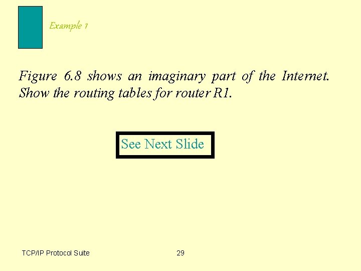 Example 1 Figure 6. 8 shows an imaginary part of the Internet. Show the