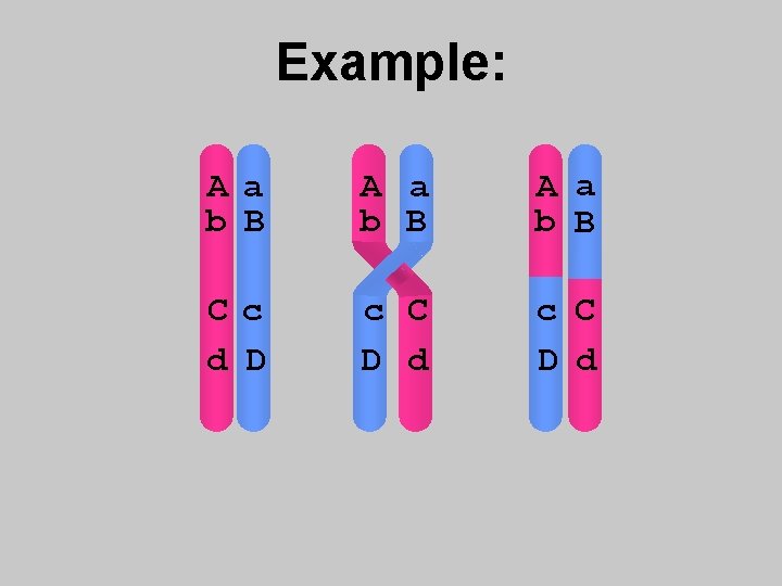 Example: A a b B C c d D c C D d 