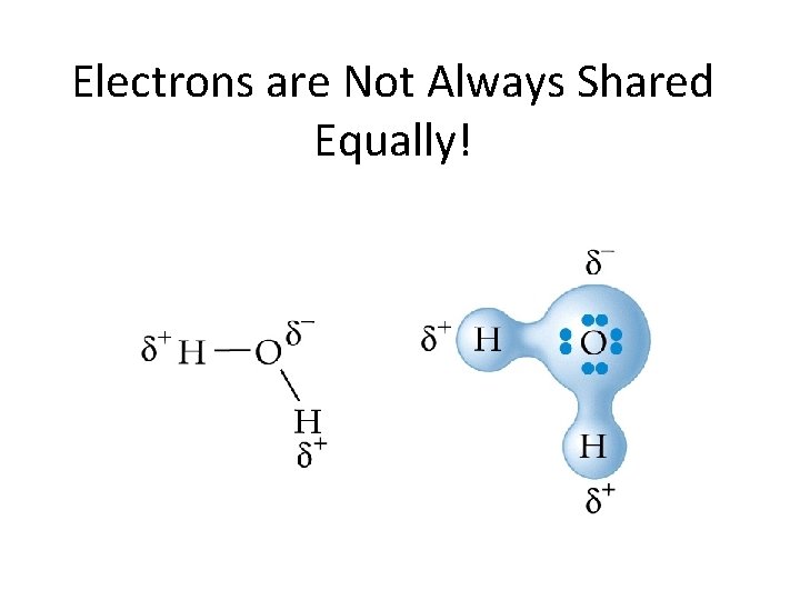 Electrons are Not Always Shared Equally! 