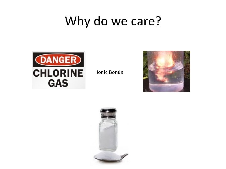 Why do we care? Ionic Bonds 