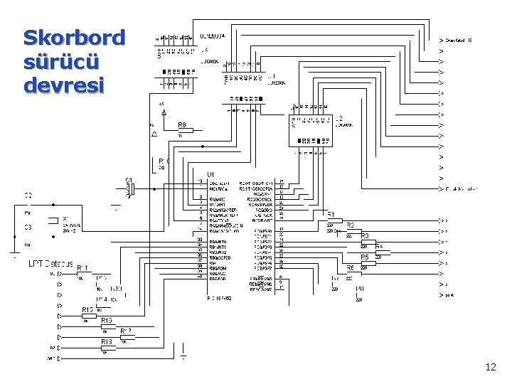 Skorbord sürücü devresi 12 