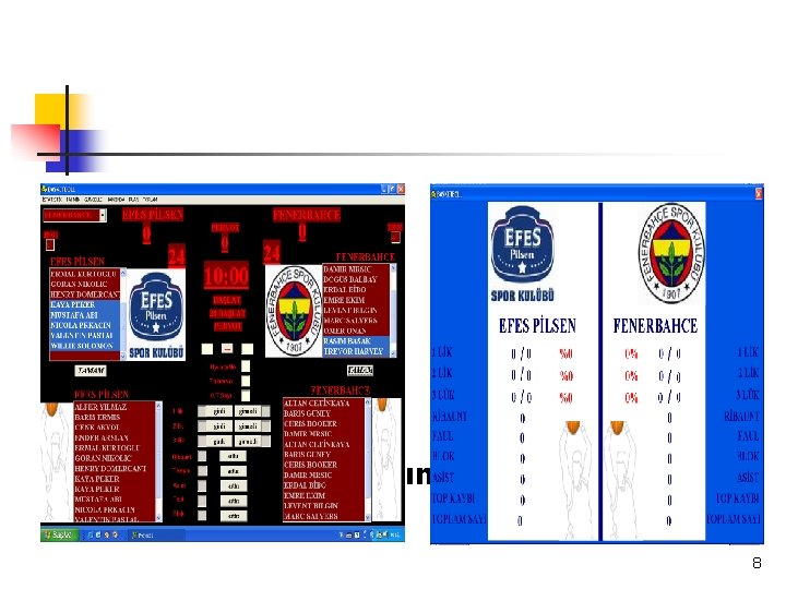 n n Tuş Takımı Skorbord Yazılımı 8 