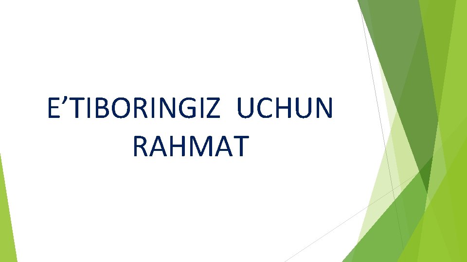 E’TIBORINGIZ UCHUN RAHMAT 