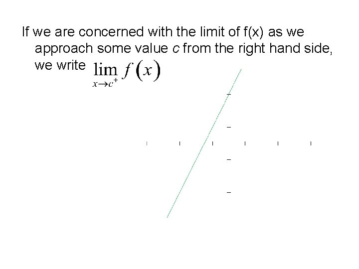 If we are concerned with the limit of f(x) as we approach some value