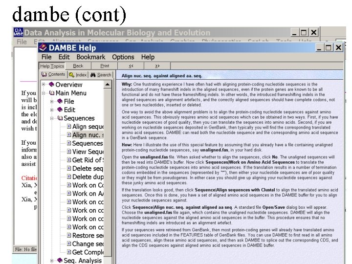 dambe (cont) dambe (cont)