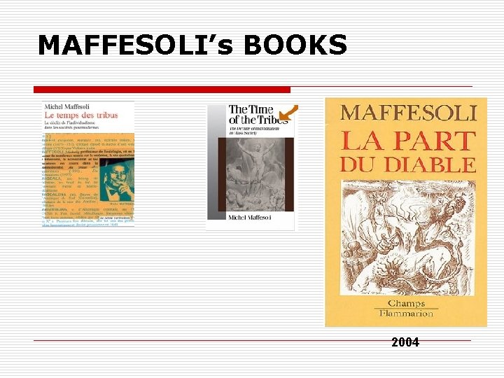 MAFFESOLI’s BOOKS 2004 
