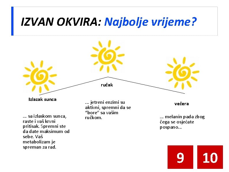 IZVAN OKVIRA: Najbolje vrijeme? ručak Izlazak sunca. . . sa izlaskom sunca, raste i