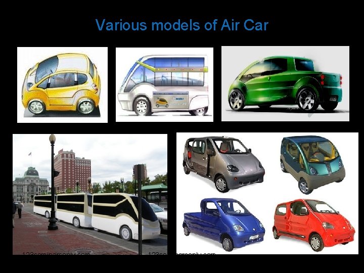 Various models of Air Car 123 seminarsonly. com 