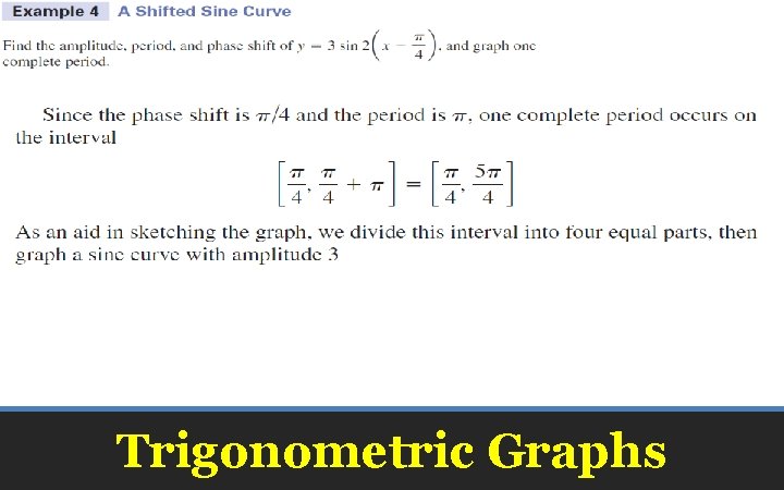 Trigonometric Graphs 