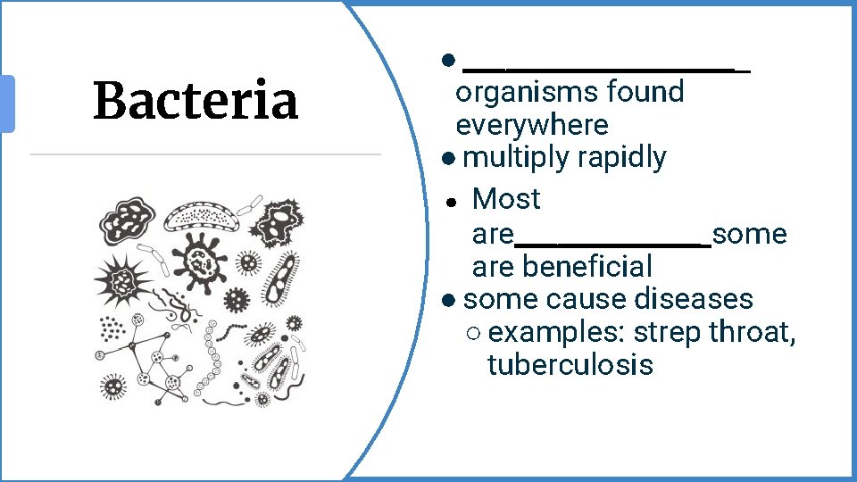 Bacteria ● __________ organisms found everywhere ● multiply rapidly ● Most are_______ some are