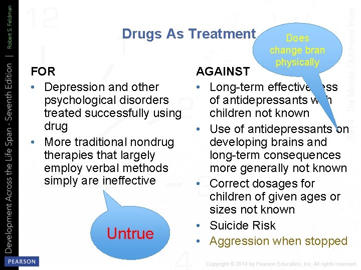 Drugs As Treatment FOR • Depression and other psychological disorders treated successfully using drug