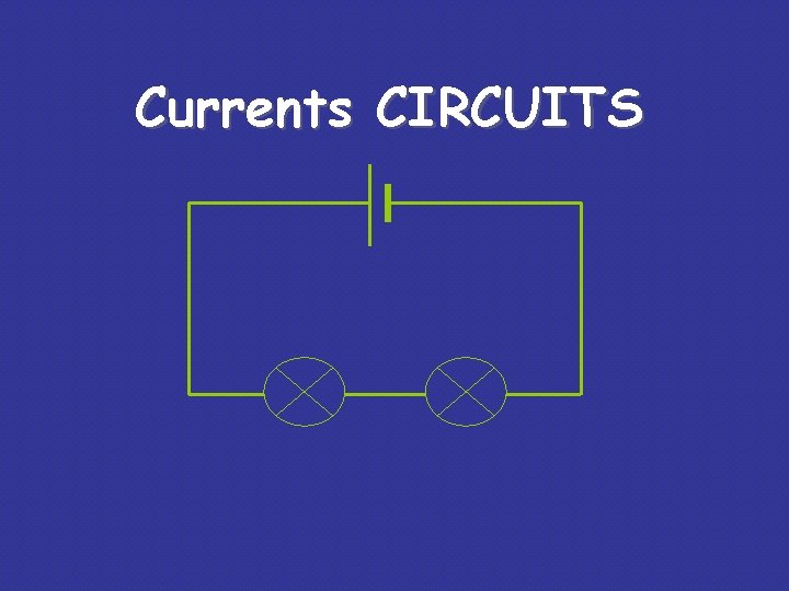 Currents CIRCUITS 