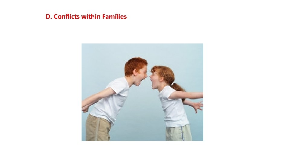 D. Conflicts within Families 