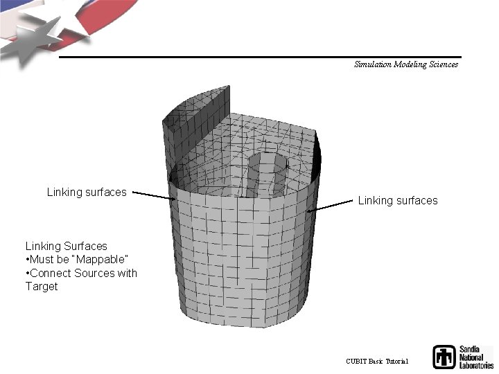 Simulation Modeling Sciences Linking surfaces Linking Surfaces • Must be “Mappable” • Connect Sources