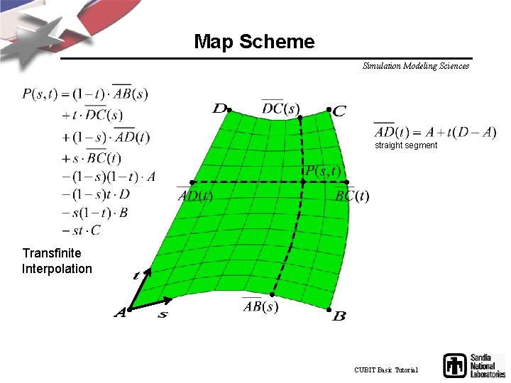 Map Scheme Simulation Modeling Sciences straight segment Transfinite Interpolation CUBIT Basic Tutorial 