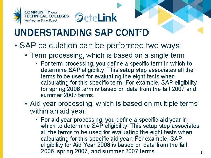UNDERSTANDING SAP CONT’D • SAP calculation can be performed two ways: • Term processing,
