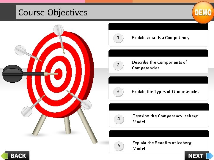 Course Objectives 1 Explain what is a Competency 2 Describe the Components of Competencies