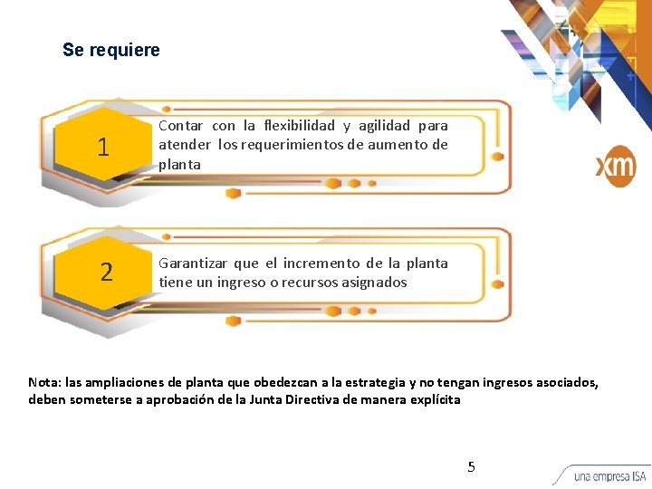 Se requiere 1 Contar con la flexibilidad y agilidad para atender los requerimientos de